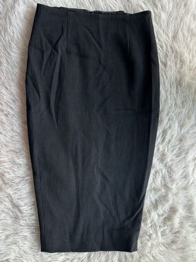 Intermix black pencil Women’s Classic column skirt P slit zipper made in the USA